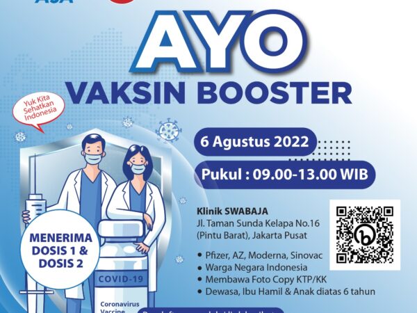 Vaksinasi Booster Massal Setiap Sabtu Hingga 3 September 2022